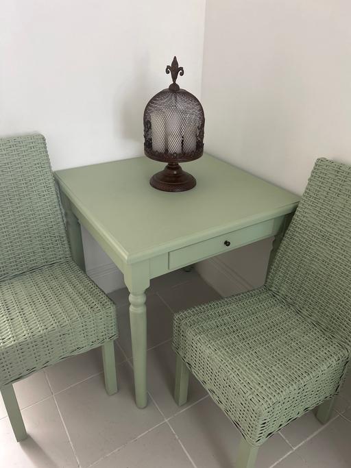 Buy & Sell Wombwell Barnsley - Photos for Dunelm Table and 2 Chairs ex condition sage g