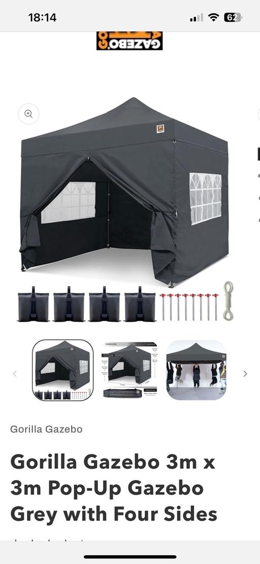 Buy & Sell Old Coulsdon South East London - Photos for Gorilla 3x3 gazebo new never used