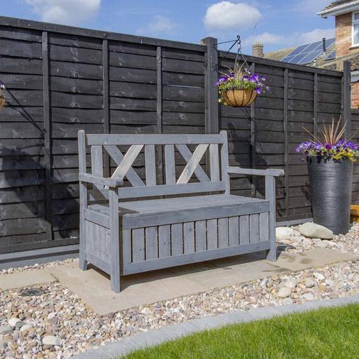 Buy & Sell Halesowen Dudley - Photos for Darcy Garden Wooden Storage Bench - Grey