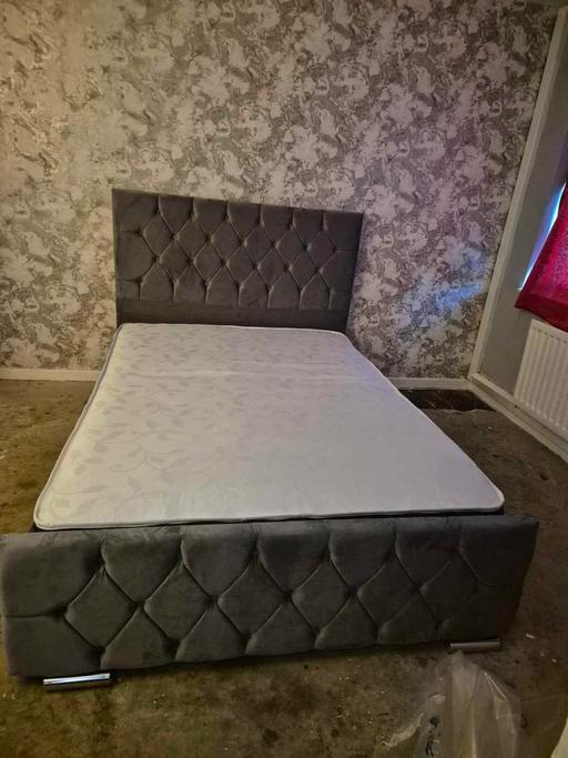 Buy & Sell Barbican Central London - Photos for Florida king size bed Steel Plush Velvet Matt