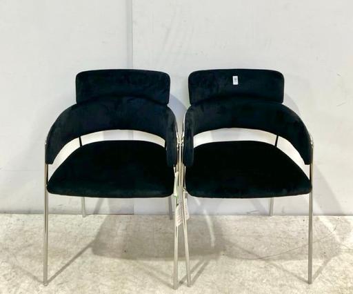 Buy & Sell Blackwall East London - Photos for Black velvet dining chairs