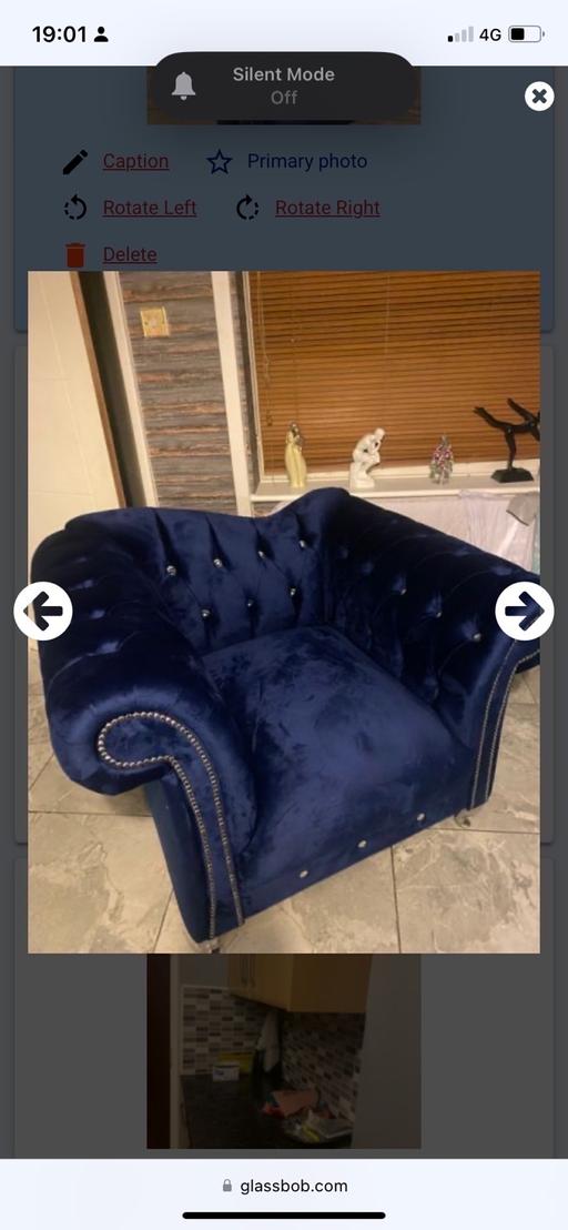 Buy & Sell Birstall Kirklees - Photos for Three sofa sette and chair plush velvet