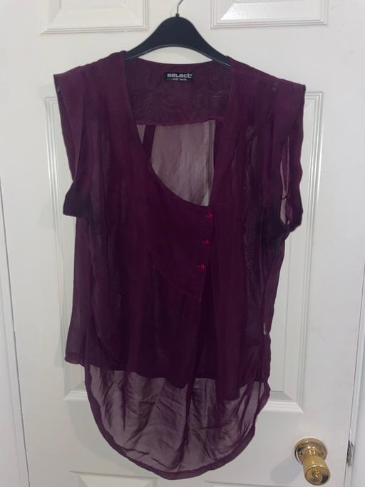 Buy & Sell Streatley Central Bedfordshire - Photos for Select plum purple pink buttons sheer blouse