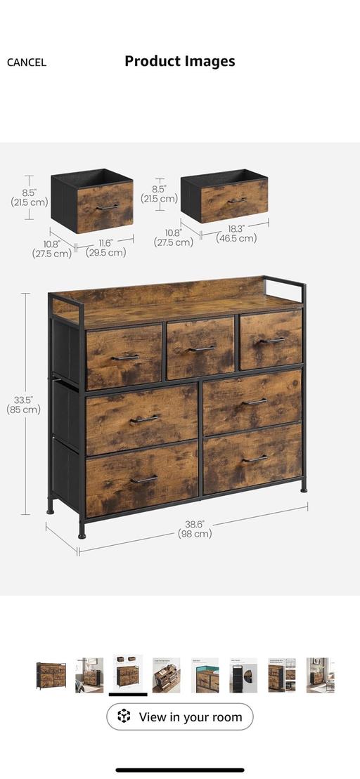 Buy & Sell West Drayton Hillingdon - Photos for Fabric and Metal Chest of Drawers