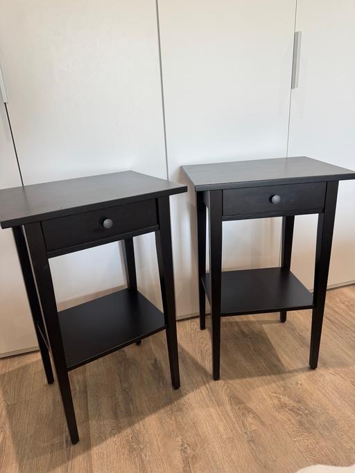 Buy & Sell Plumstead South East London - Photos for 2 Ikea HEMNES bedside tables in black