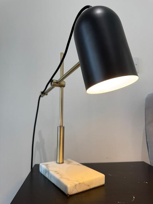 Buy & Sell Woolwich South East London - Photos for Black shade desk lamp with marble base