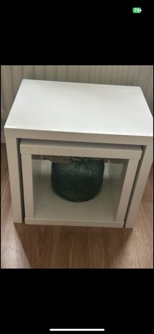 Buy & Sell Crumpsall Manchester - Photos for White Gloss Nest of Tables