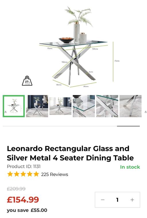 Buy & Sell Barking Barking and Dagenham - Photos for BRAND NEW DINING TABLE