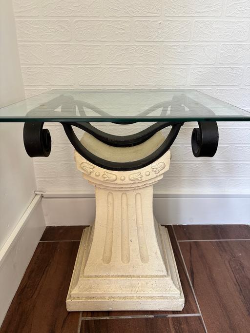 Buy & Sell Dovecot Knowsley - Photos for Stone side table with glass top
