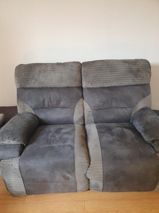Buy & Sell Darlaston Walsall - Photos for 2 seater recliner sofa grey fabric