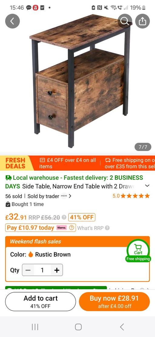 Buy & Sell Harwood Bolton - Photos for brand new bedside drawer table x2