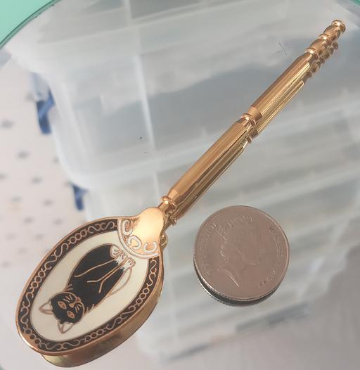 Buy & Sell Thatto Heath Saint Helens - Photos for Gold plated cloisonne enamel cat spoon