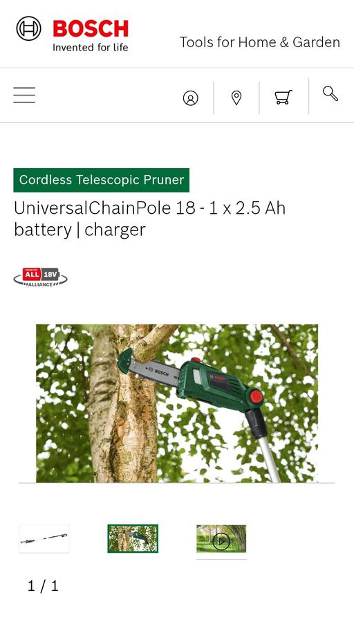 Buy & Sell Dudley West Midlands - Photos for bosch cordless telescopic chain pole saw 18v