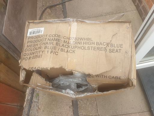 Buy & Sell Darlaston Walsall - Photos for Maldini high back blue mesh office chair