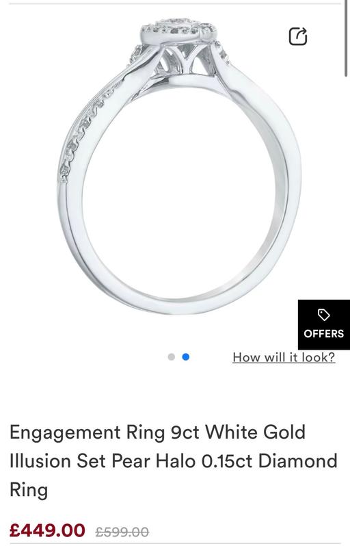 Buy & Sell Ocker Hill Sandwell - Photos for 9ct white Gold Ring 0.15ct diamond