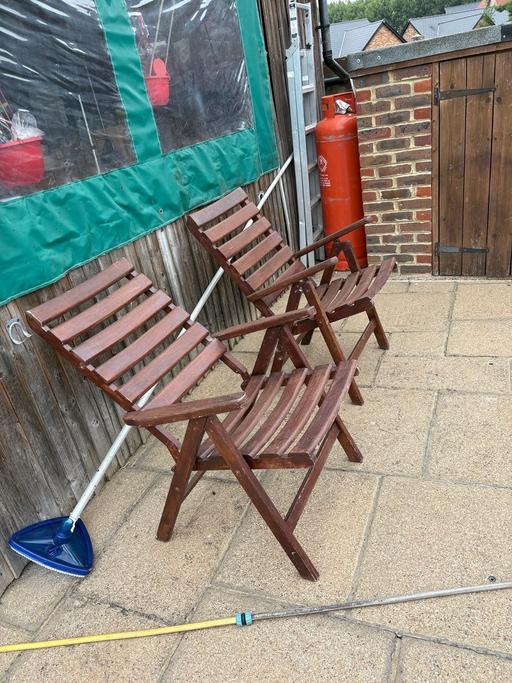 Buy & Sell Cliffe Woods Medway - Kent - Photos for Wooden deck chairs