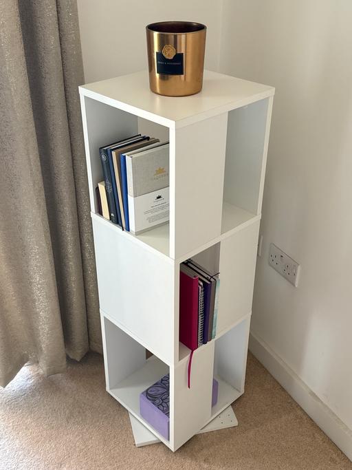 Buy & Sell East Ham East London - Photos for Revolving White Bookcase - Open to Offers