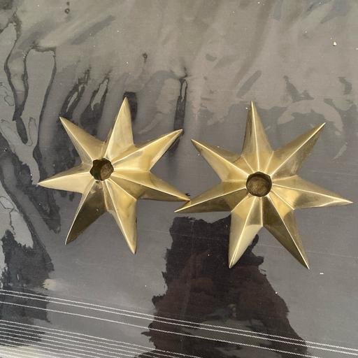 Buy & Sell West Norwood South East London - Photos for • “✨ Golden Star Candle Holders (Pair)”