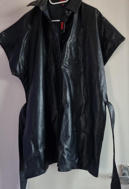 Buy & Sell Liverpool Knowsley - Photos for BNWT Black Leather Look Belted Shirt Dress