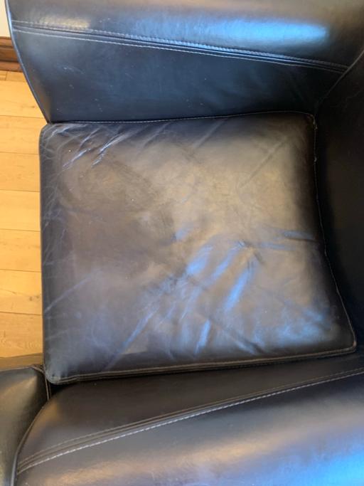Buy & Sell Snarestone North West Leicestershire - Photos for Leatherette faux tub chair and footstool