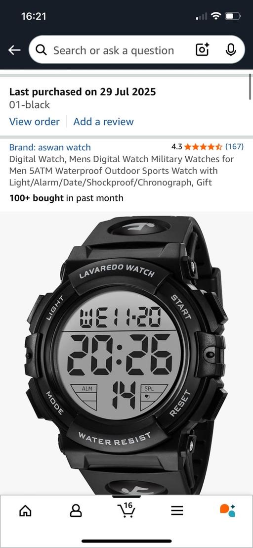 Buy & Sell Bayswater West London - Photos for Digital waterproof watch (Aswan) - unused