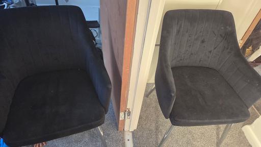 Buy & Sell Cann Hall East London - Photos for black Velvet chairs