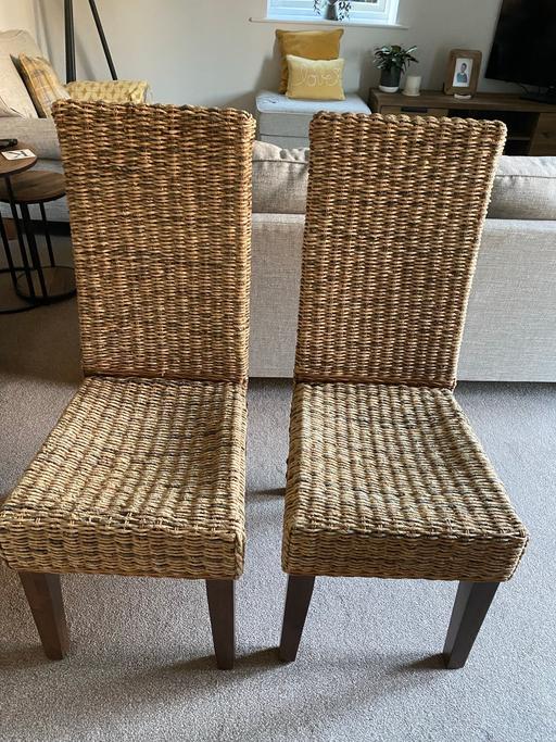 Buy & Sell Chickenley Kirklees - Photos for Wicker dining chairs x2
