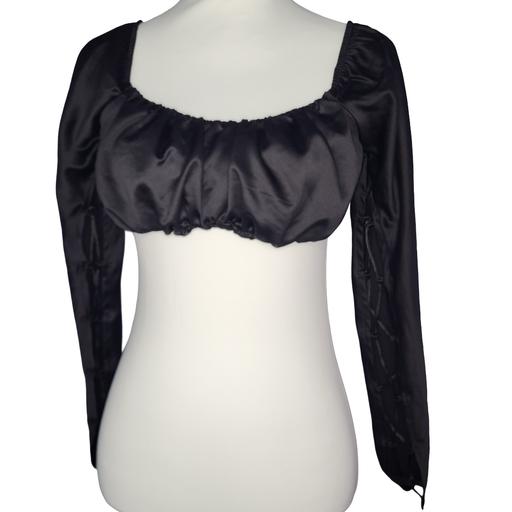 Buy & Sell - Photos for Beautiful Black silk crop top