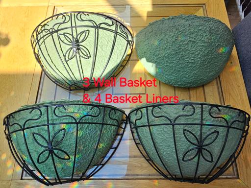 Buy & Sell Heath Hayes Cannock Chase - Photos for 3X Wall Black Basket 4x Fibre Plant Liner 16