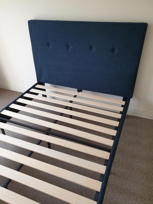 Buy & Sell Ruislip Hillingdon - Photos for Bed Frame with Headboard (Navy Blue)