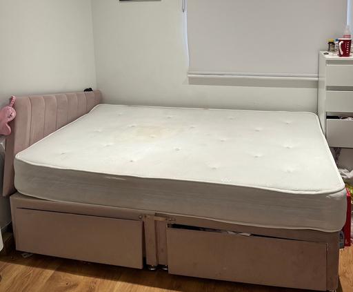 Buy & Sell Whyteleafe Tandridge - Photos for Small Double Divan Bed, Mattress & Headboard
