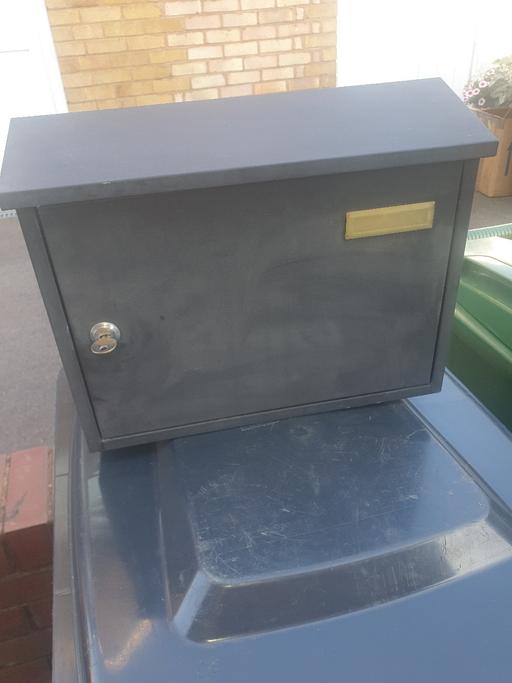 Buy & Sell Pensnett Dudley - Photos for Lockable Grey Metal Post Box , 14 x 11 x 4.5