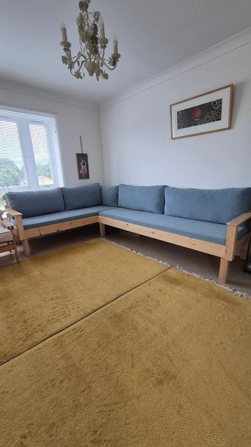 Buy & Sell Hoxton North London - Photos for solid wood custom made corner sofa 2 pieces