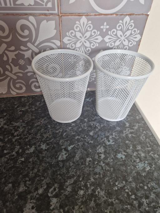 Buy & Sell Aylestone Leicester - Photos for 2 white storage pots