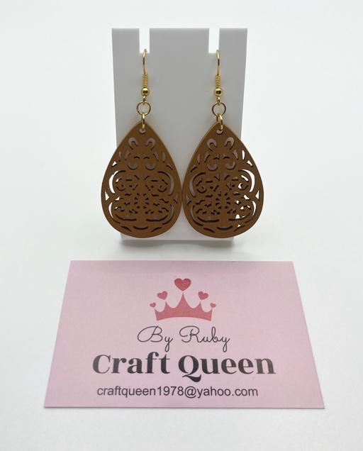 Buy & Sell Ward End Birmingham - Photos for Wooden Teardrop Pattern Earrings