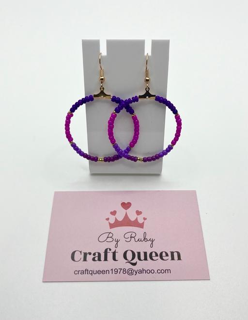 Buy & Sell Ward End Birmingham - Photos for Colourful Seed Bead Hoop Earrings