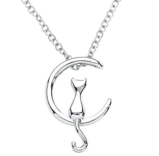 Buy & Sell Ward End Birmingham - Photos for 925 Silver Cat in The Moon Necklace & Pendant