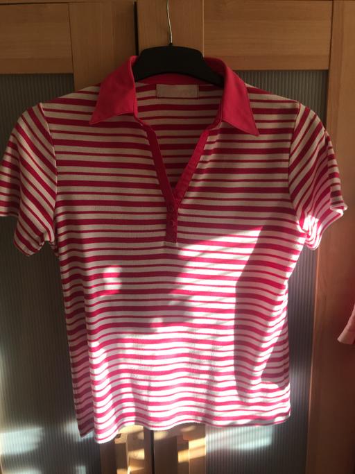 Buy & Sell Findern South Derbyshire - Photos for Fabrizio Pink Striped Polo Shirt