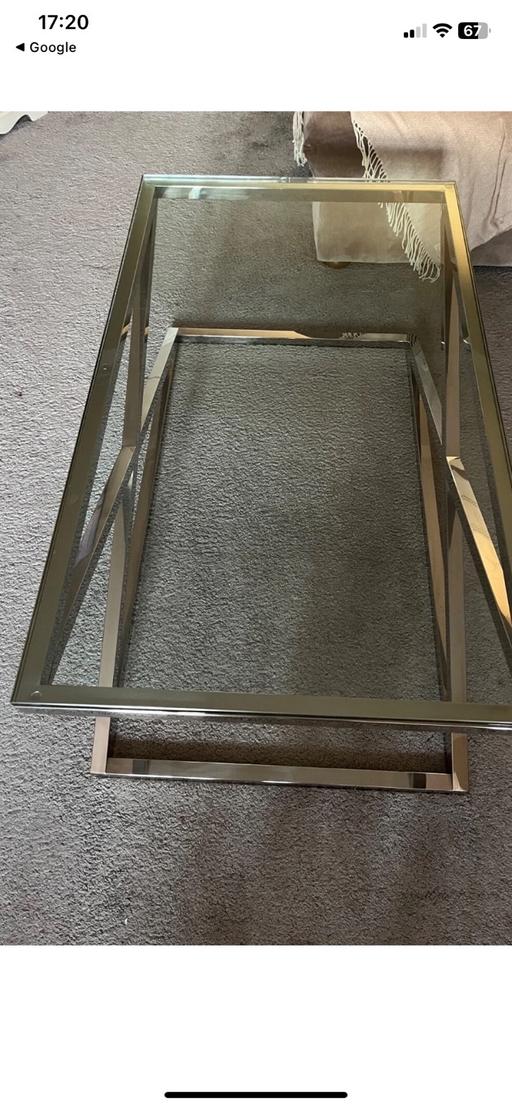 Buy & Sell Moorfields Liverpool - Photos for John Lewis chrome & glass coffee table & side