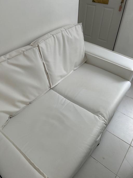 Buy & Sell Wombwell Barnsley - Photos for Faux leather sofa length 63 ins ex condition