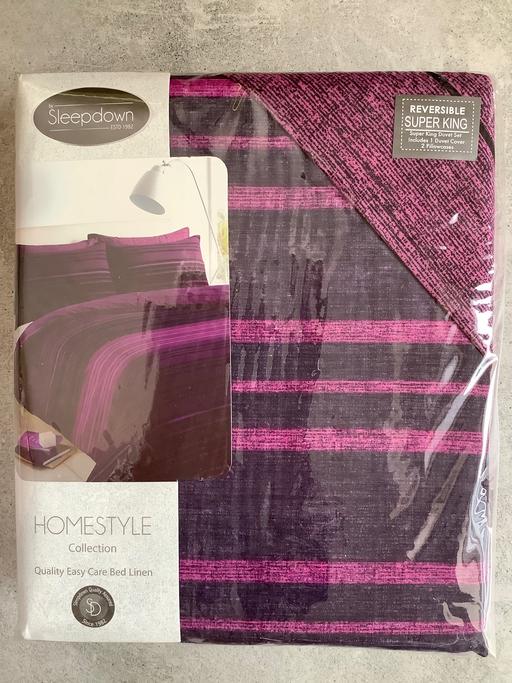 Buy & Sell Finedon North Northamptonshire - Photos for Superking duvet set purple by Sleepdown