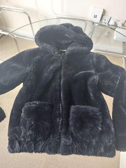 Buy & Sell Webheath Redditch - Photos for Girls H&M fur black coat age 10-12