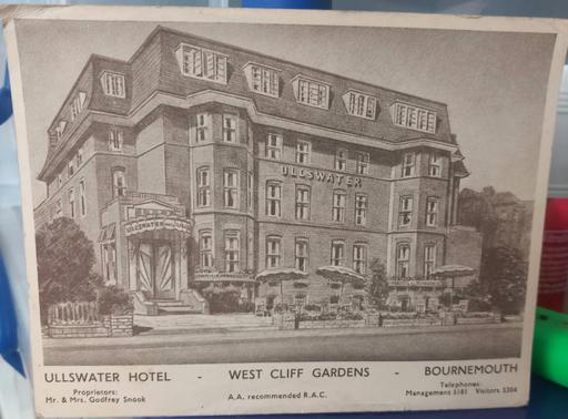 Buy & Sell Thatto Heath Saint Helens - Photos for Vintage Ullswater Hotel Bournemouth postcard