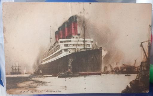 Buy & Sell Thatto Heath Saint Helens - Photos for Antique RMS Aquitania ship postcard