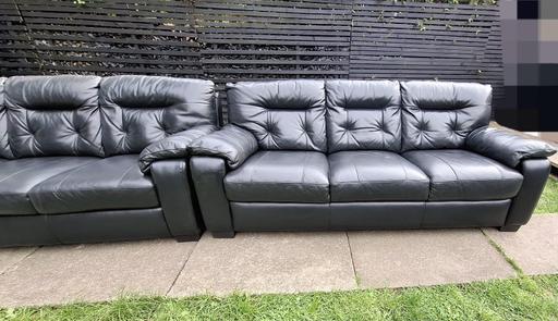 Buy & Sell Wednesfield Wolverhampton - Photos for Black ScS Leather Sofas..3+3