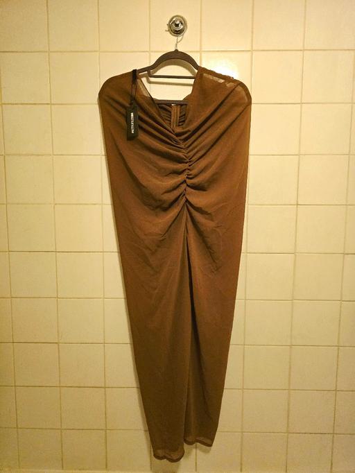 Buy & Sell Greenwich South East London - Photos for Pretty Little Thing Brown Chiffon Beach Skirt