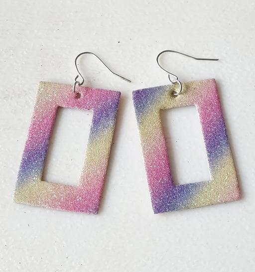 Buy & Sell Liverpool Knowsley - Photos for Big Faux Leather Sparkly Pastel Earrings