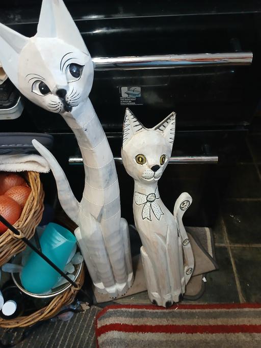 Buy & Sell Netherton Dudley - Photos for 2 wooden cats one 2ft