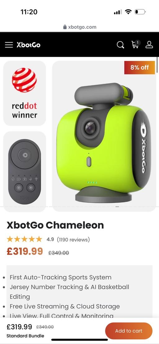 Buy & Sell Kirkdale Liverpool - Photos for XbotGo Chameleon - Sport Ai Camera Kit