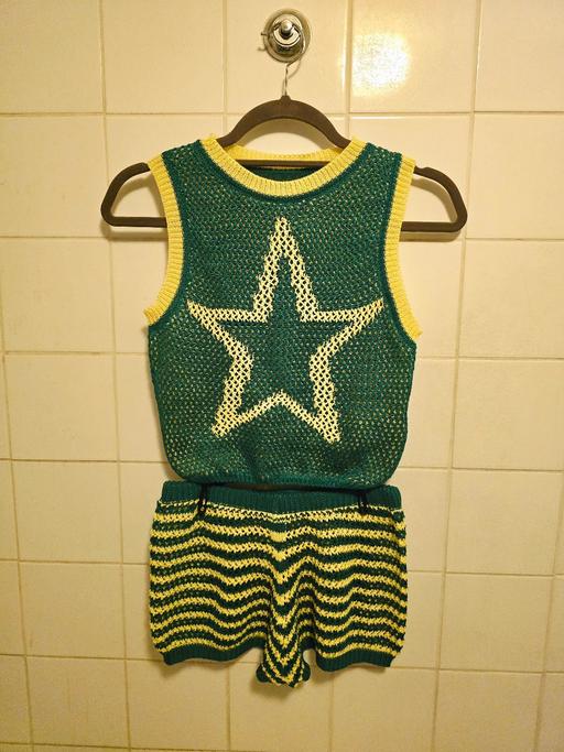 Buy & Sell Greenwich South East London - Photos for Shein Green & Yellow Crochet Star Co-ord Set